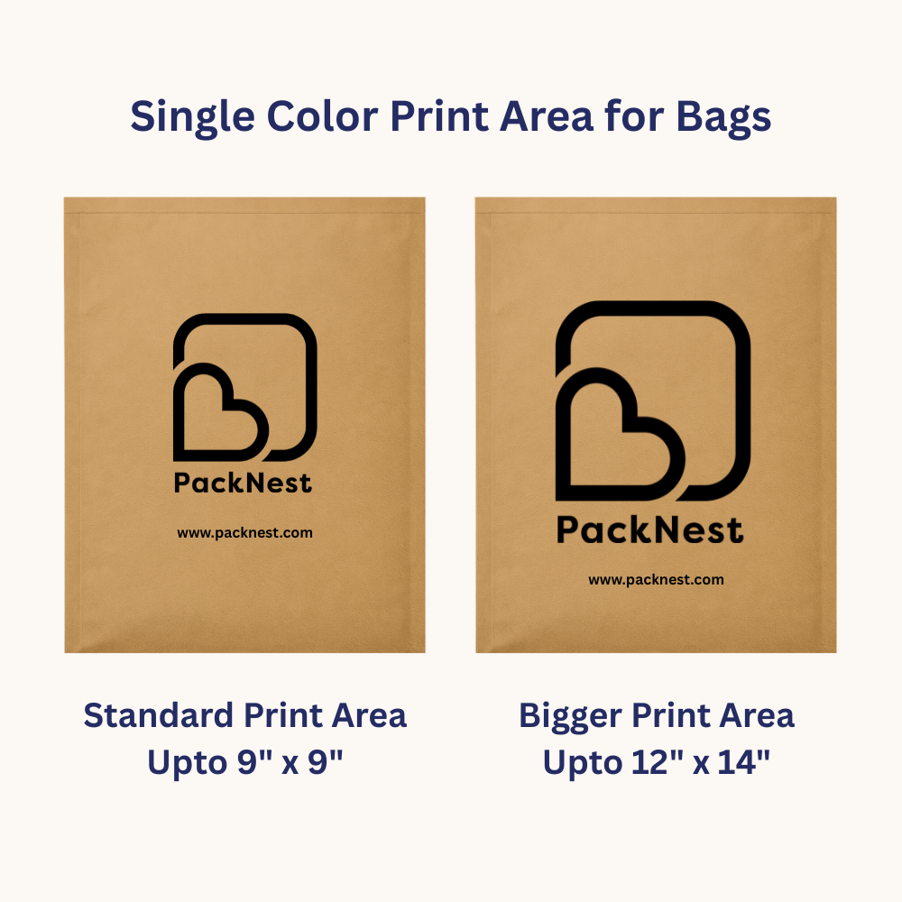 17 x 21 inch Printed 100 GSM Waterproof Paper Courier bags Brown