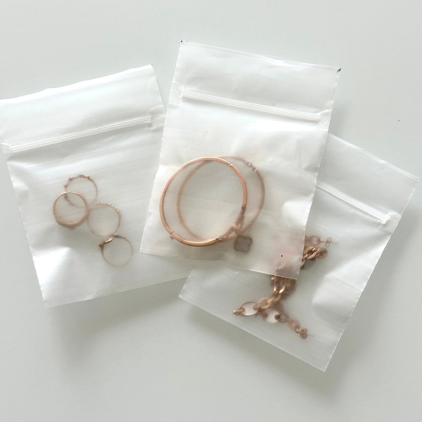 4 x 4 inch Plain Frosted PressLock Bags