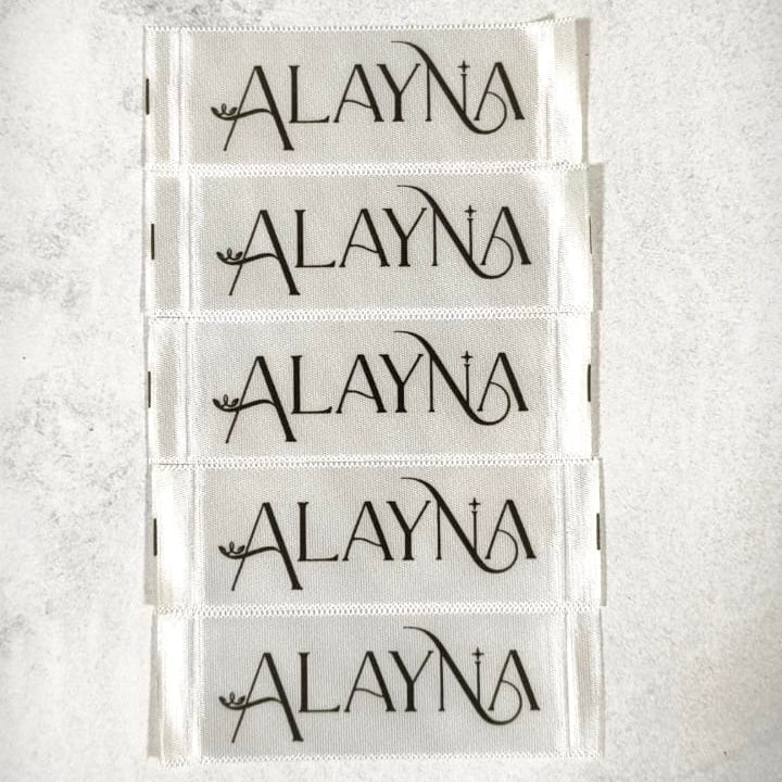 Garment Clothing Labels - Single Color print - White base
