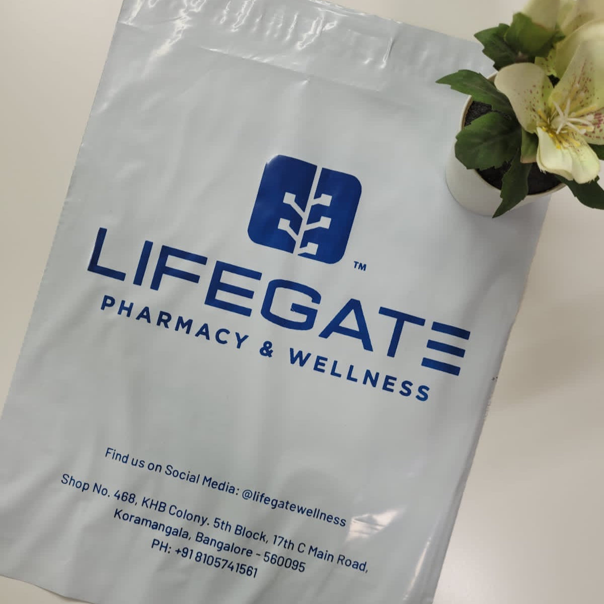 12 x 16 Custom Printed Courier Bags White