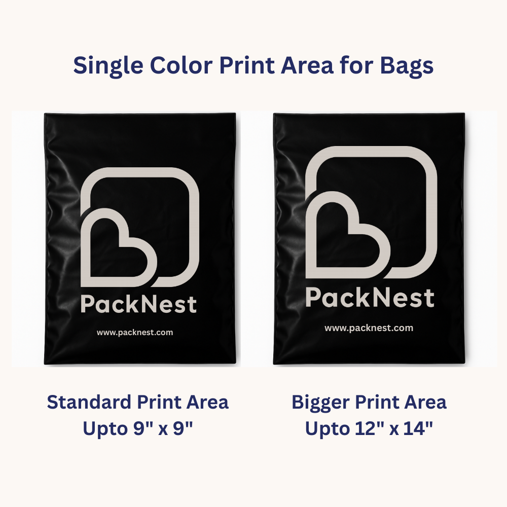 12 x 16 inch Custom Courier bags Black