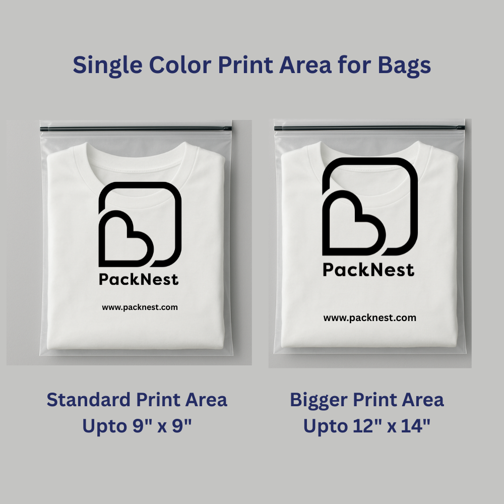 14 x 18 inch Printed Frosted Zipper Bags