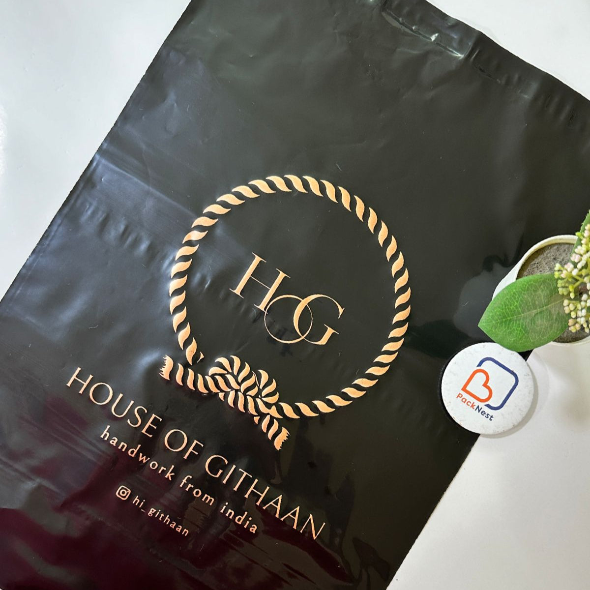 12 x 16 inch Custom Courier bags Black