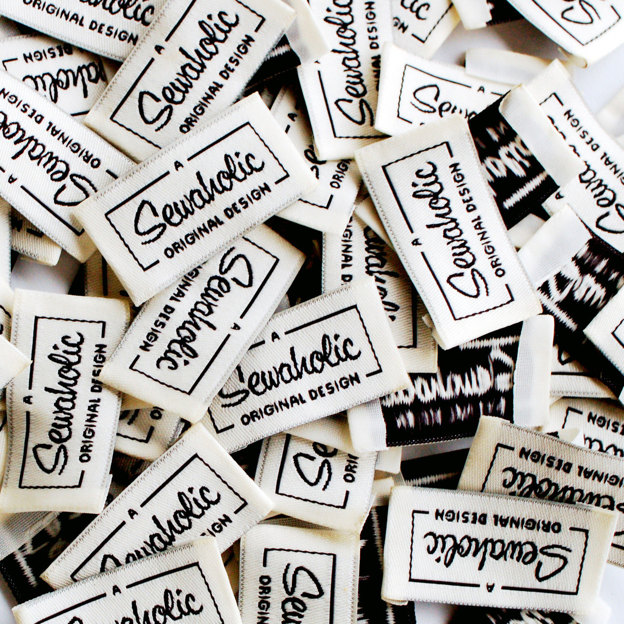 Garment Clothing Labels - Single Color print - White base