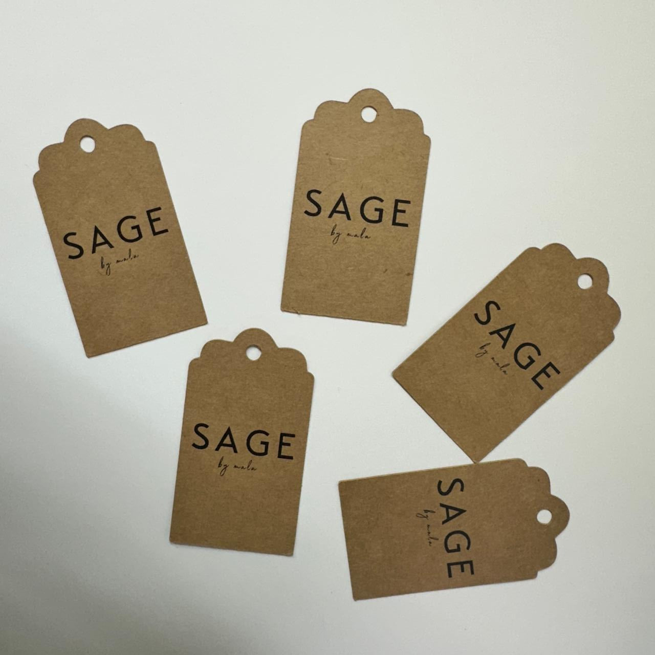 Kraft Hang Tags (No white Ink) ( Pack of 100 )