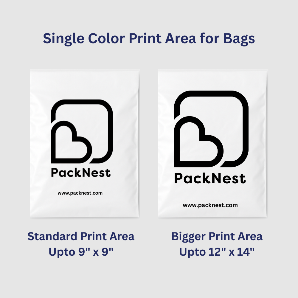 12 x 14 inch Custom Printed Courier Bags White