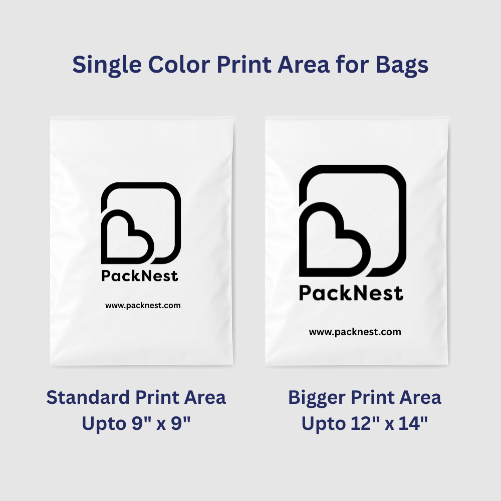 15 x 19 inch Custom Printed Courier Bags White