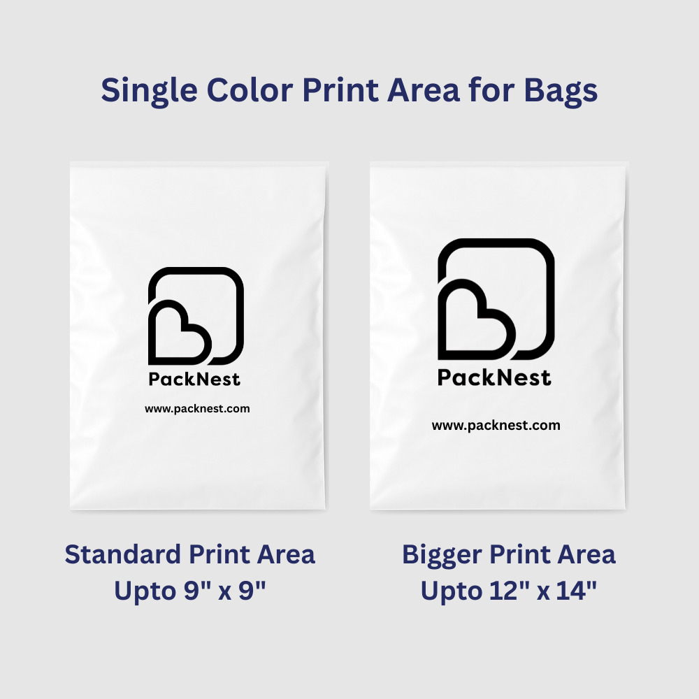 20 x 24 inch Custom Printed Courier Bags White