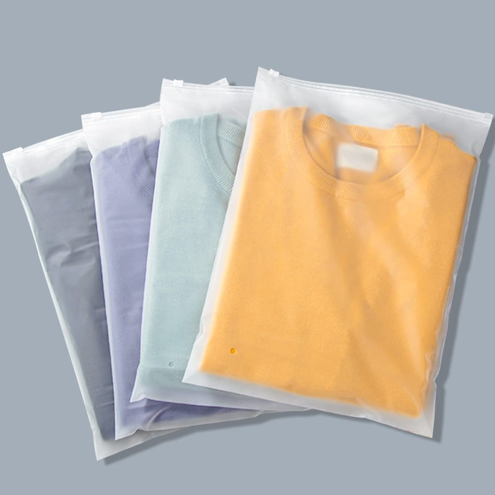 8 x 10 inch Plain Frosted Zipper Bags
