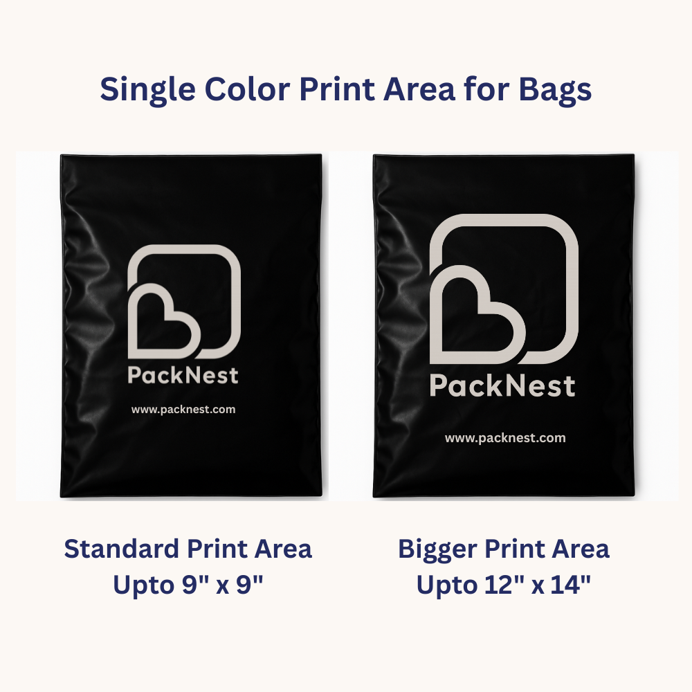 15 x 18 inch Custom Courier bags Black