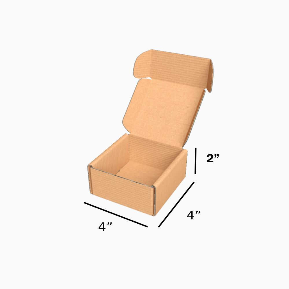 4 x 4 x 2 inches Tuck in Mailer Boxes - 3ply (Pack of 50)