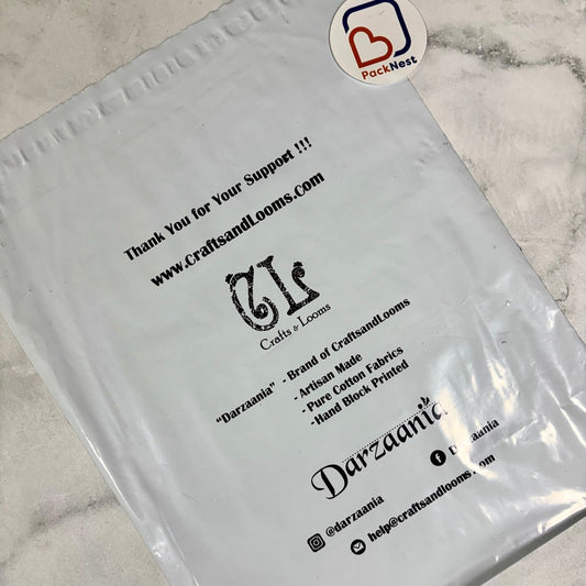 12 x 16 Custom Printed Courier Bags White