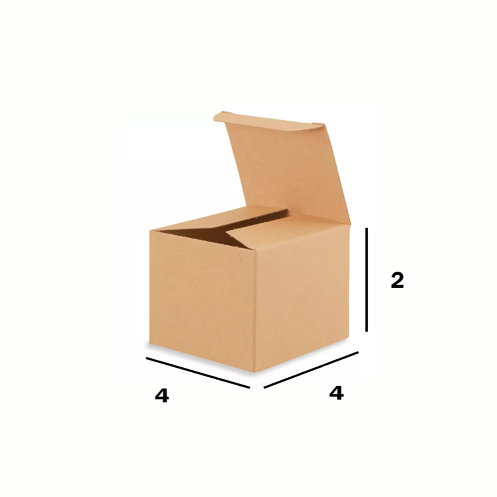 4 x 4 x 2 inch Top Tuck Mailer Boxes - 3 Ply