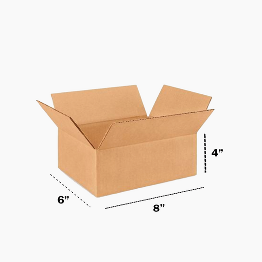 8 x 6 x 4 inch Corrugated Boxes - 3 Ply