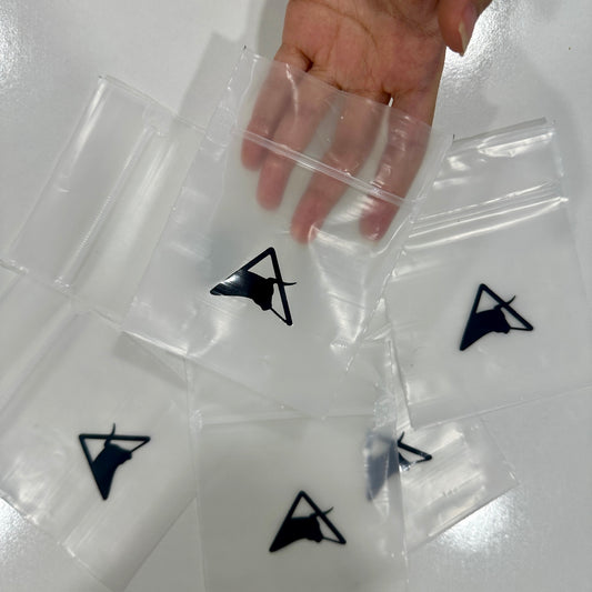 4 x 4 inch Printed Frosted PressLock Bags