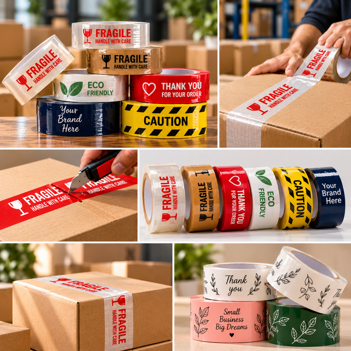 Custom Printed BOPP Tape - Retail Pack