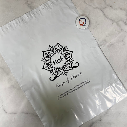 8 x 10 inch Custom Printed Courier Bags White