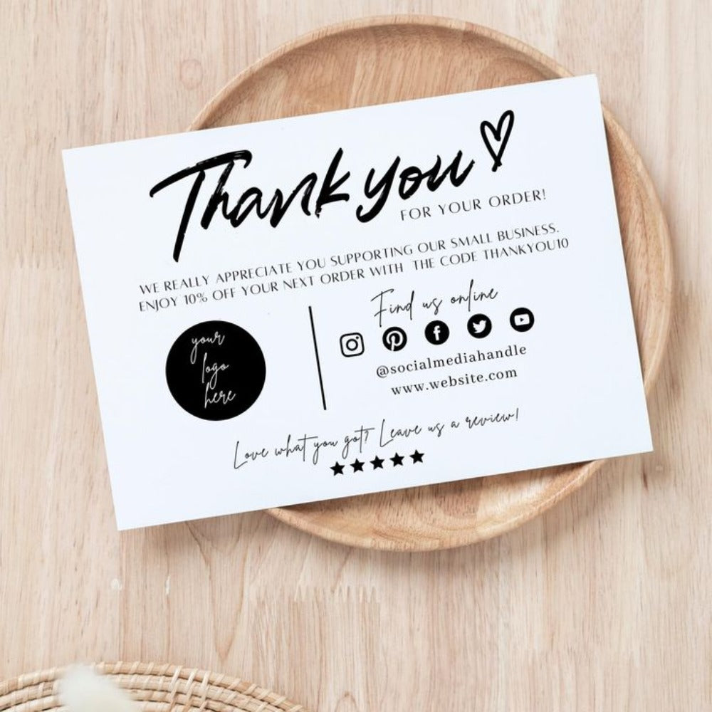 Ivory Thank You Cards (Pack Of 100)