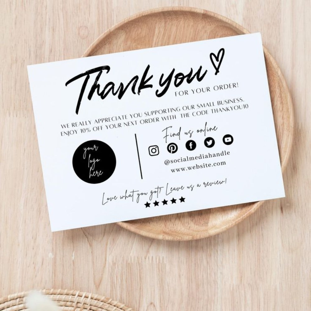 Premium Ivory Thank You Cards