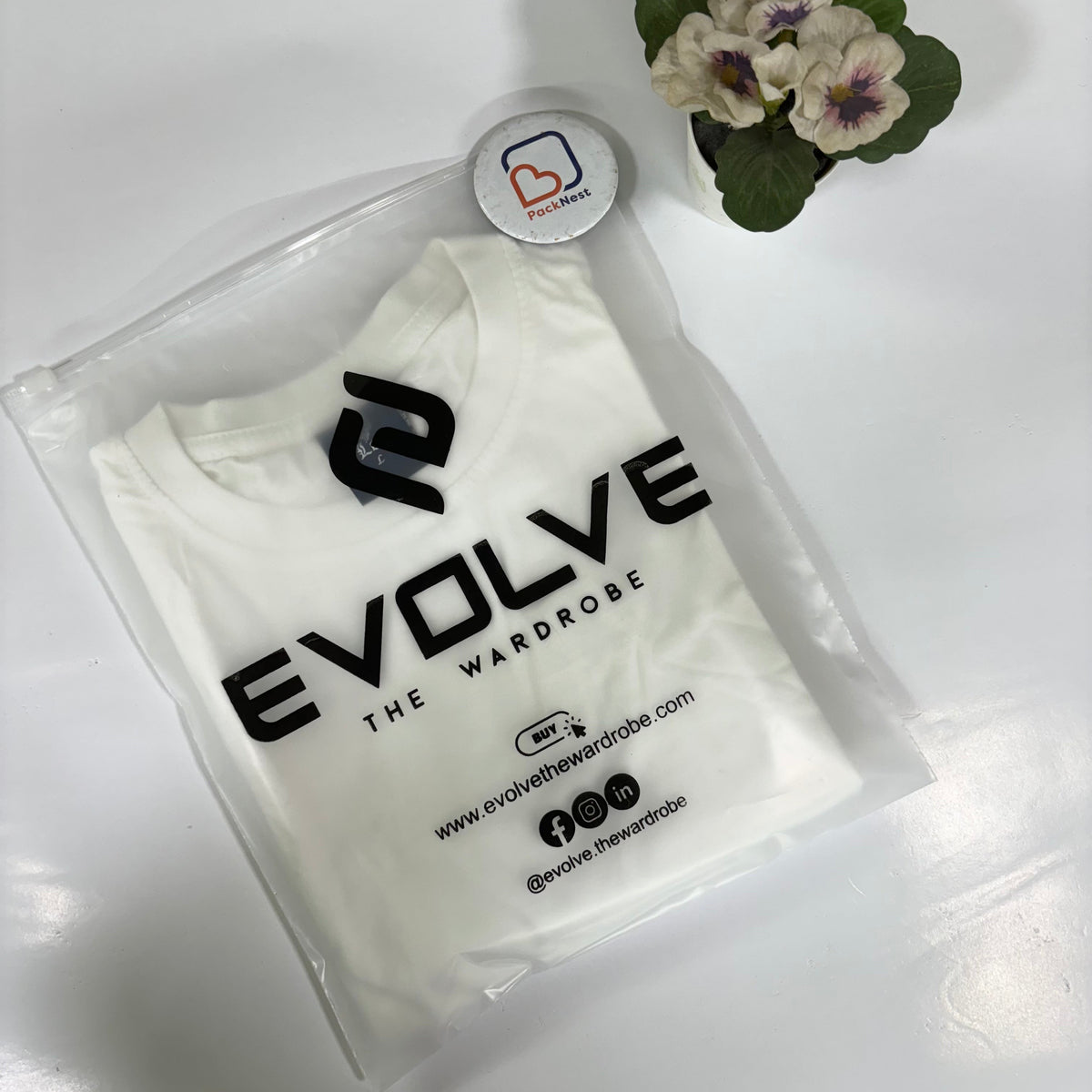 10 x 12 inch Printed Frosted Zipper Bags