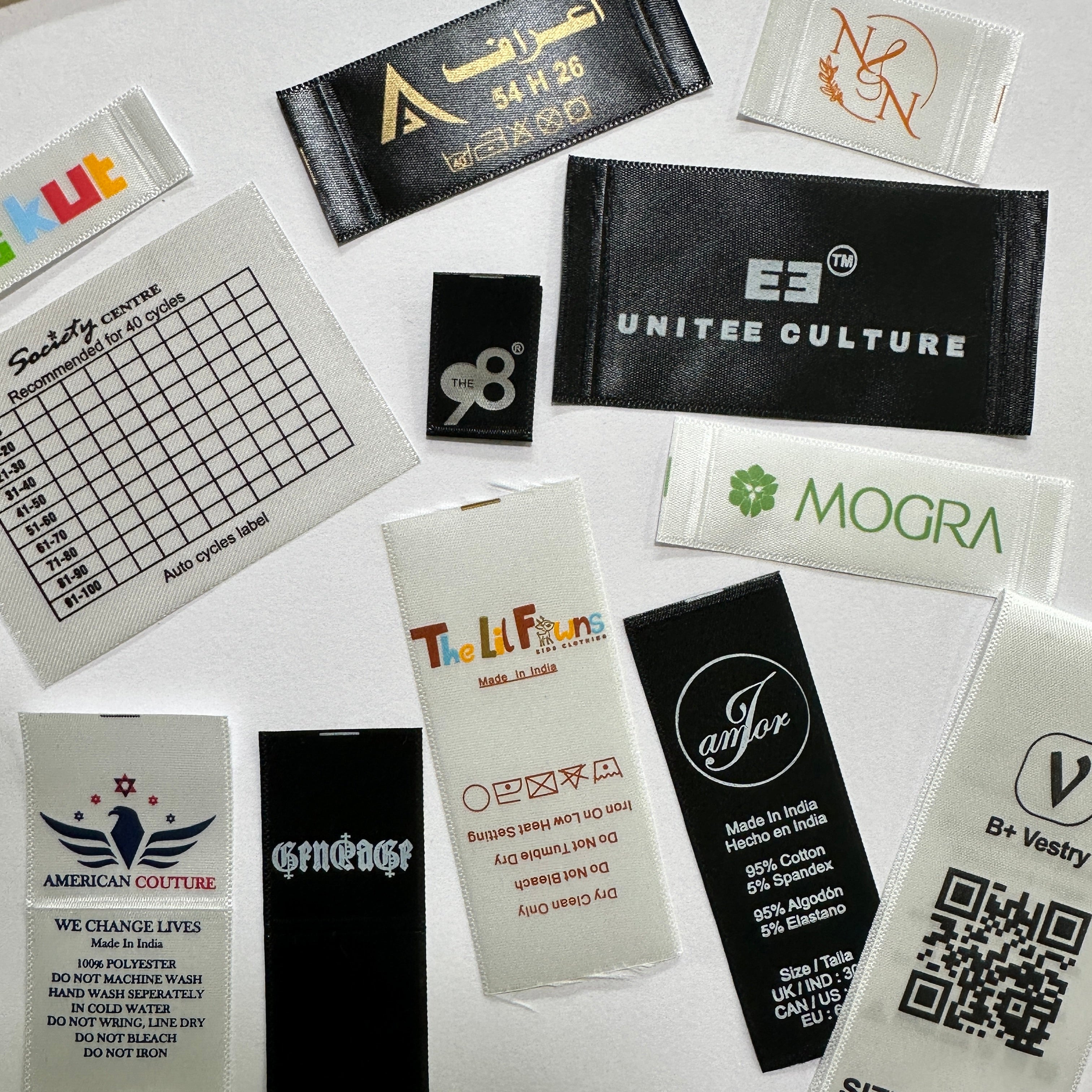 Garment Clothing Labels - Multi-color Print – Packnest
