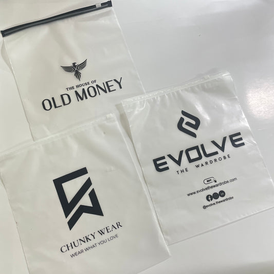 14 x 18 inch Printed Frosted Zipper Bags