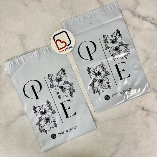 6 x 8 inch Custom Printed Courier Bags White