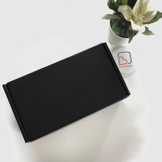 7 x 4 x 2 inch Tuck in Mailer boxes - 3 ply - Black