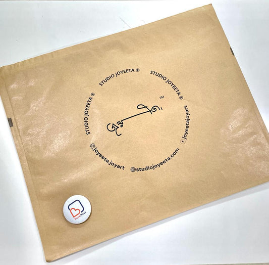 17 x 21 inch Printed 100 GSM Waterproof Paper Courier bags Brown