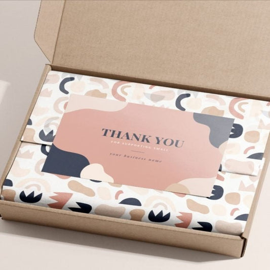 White Multicolor Printed Wrapping Tissue (Pack of 250)