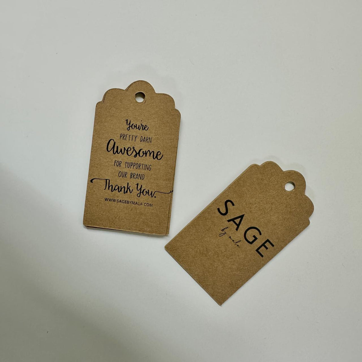Kraft Hang Tags (No white Ink)