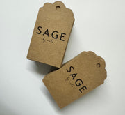 Kraft Hang Tags (No white Ink) ( Pack of 100 )