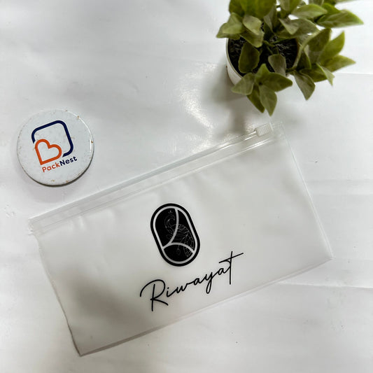 8 x 4 inch Printed Frosted Zipper Bags