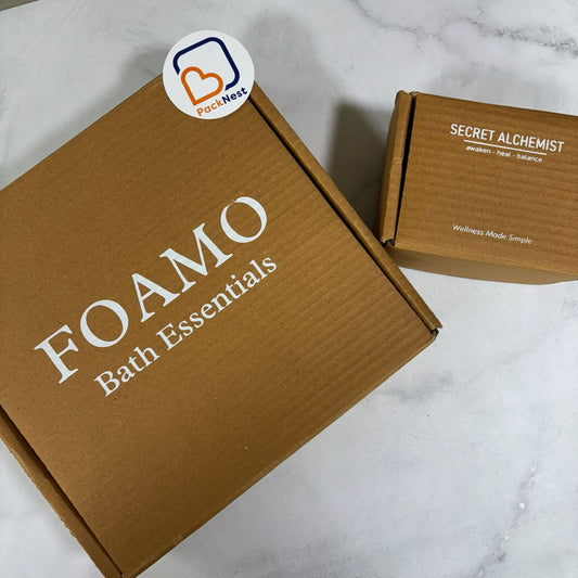 4 x 4 x 2 inches (ID) 3Ply Tuck in Mailer Boxes - Brown