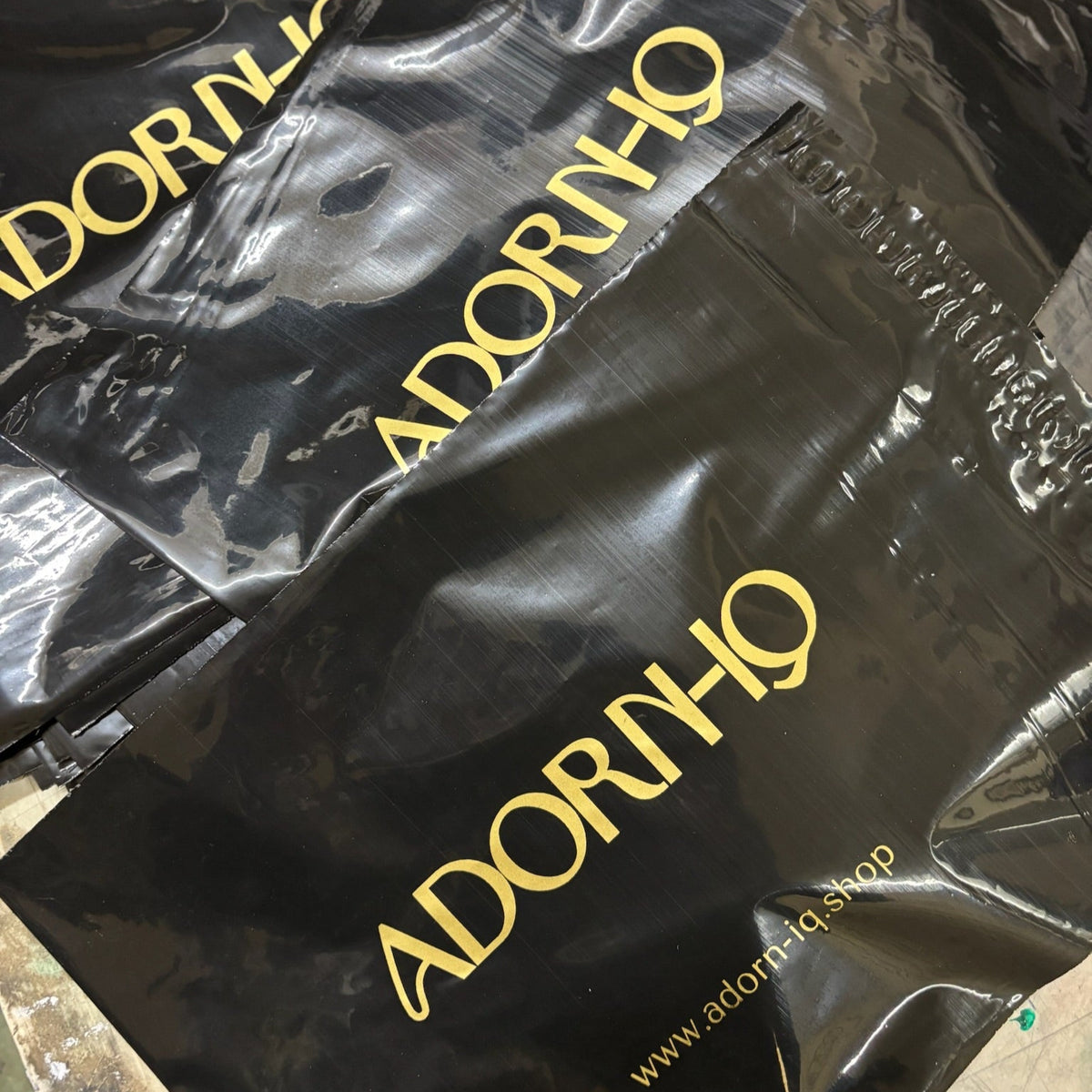 8 x 10 inch Printed Tamper Proof Bags Black