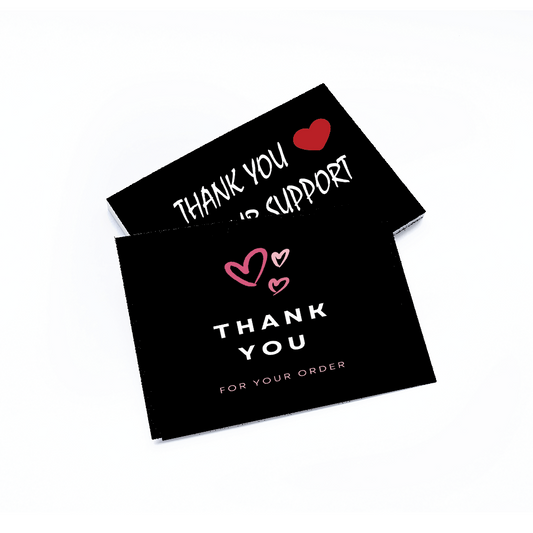 Black Thank You Cards