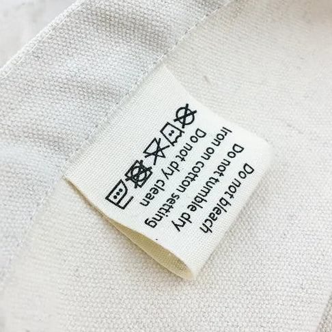 Garment Clothing Labels - Single Color print - White base