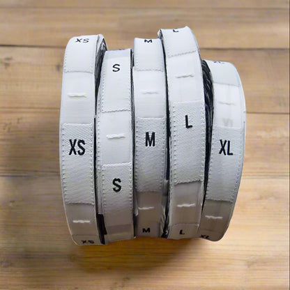 Garment Clothing Labels - Single Color print - White base