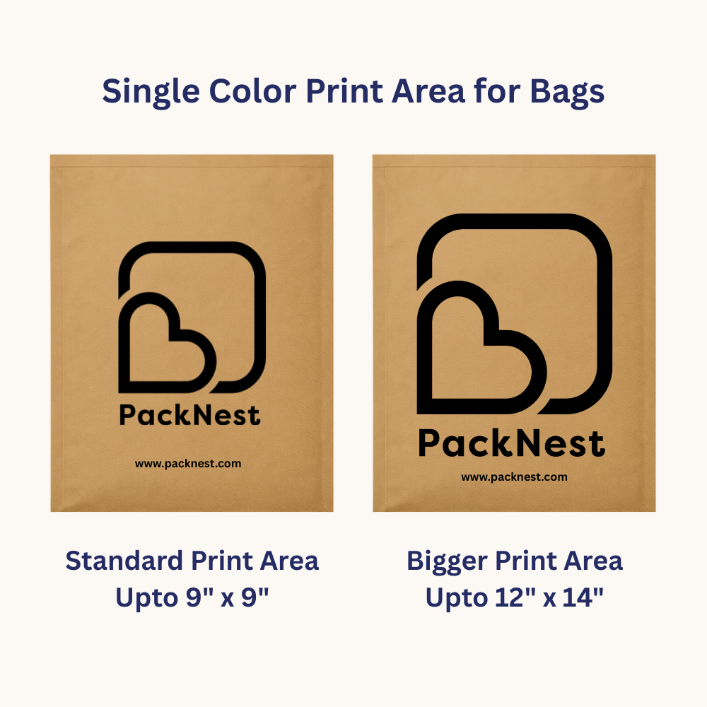 12 x 16 inch Premium Printed Waterproof Paper Courier bags Brown (Pack of 200)