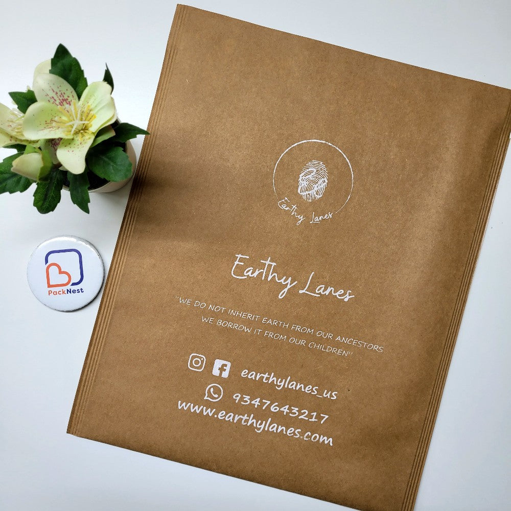 10 x 12 inch Premium Printed Waterproof Paper Courier bags Brown (Pack of 200)