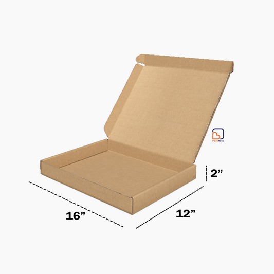 16 x 12 x 2 inch Tuck in Mailer Boxes - 3 ply