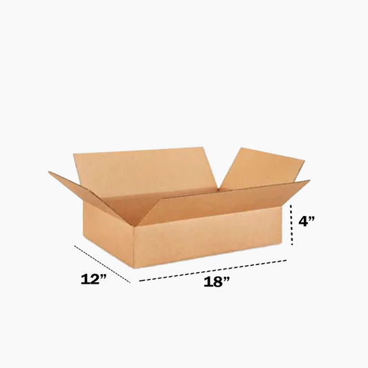 18 x 12 x 4 inch Corrugated Boxes - 3 Ply