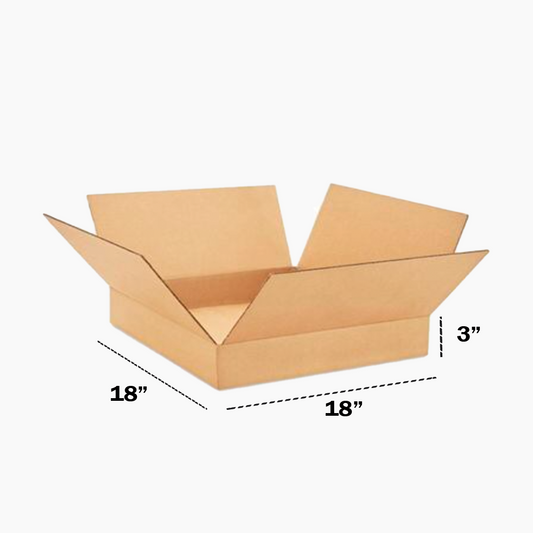 18 x 18 x 3 inch Corrugated Boxes - 3 Ply
