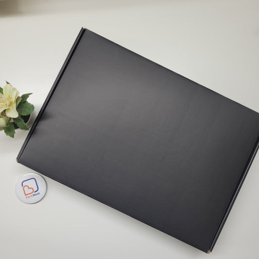 14 x 10 x 2 inch Tuck in Mailer boxes - 3 ply - Black (Pack of 25)