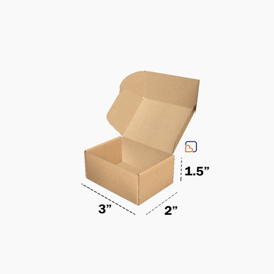 3 x 2 x 1.5 inch Tuck in Mailer Boxes - 3 ply