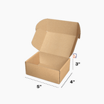5 x 4 x 3 inch (ID) 3ply Tuck in Mailer Boxes - Brown