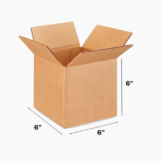6 x 6 x 6 inch Corrugated Boxes - 3 Ply
