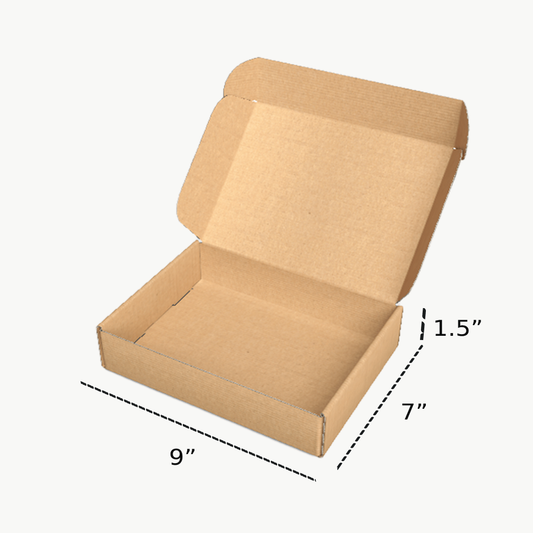 9 x 7 x 1.5 inch Tuck in Mailer Boxes - 3 ply