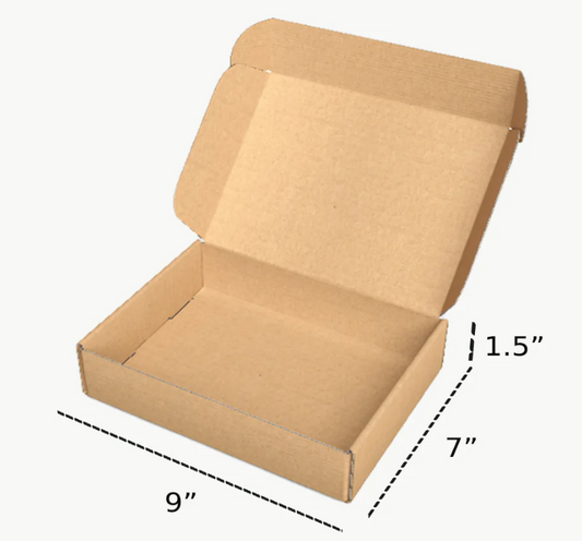 9 x 7 x 1.5 inch Tuck in Mailer Boxes - 3 ply (Pack of 50)