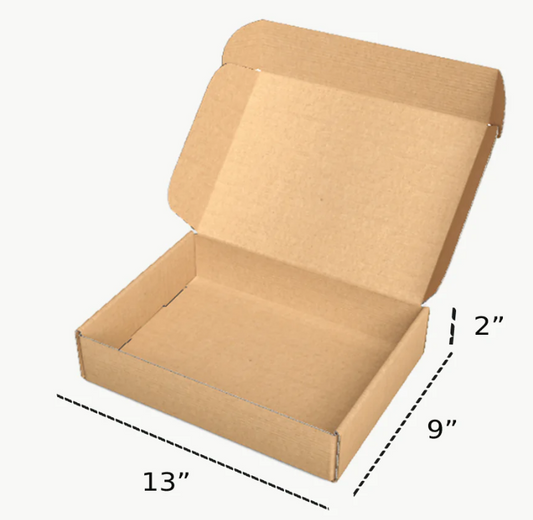 13 x 9 x 2 inch Tuck in Mailer Boxes - 3 ply (Pack of 50)